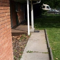 USA ID Boise 7011WAshland EHF Porch 2004JUL03 005  The footpath was a cracked and busted up due to frost heaves. : 2004, 7011 West Ashland, Americas, Boise, Idaho, July, North America, Porch, USA